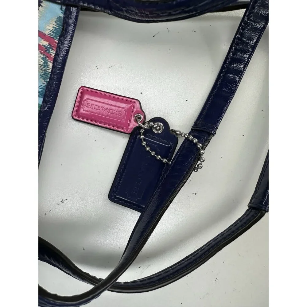DAMAGED STRAPS - Coach F24453 Ikat Large Carryall Multicolored Signature C